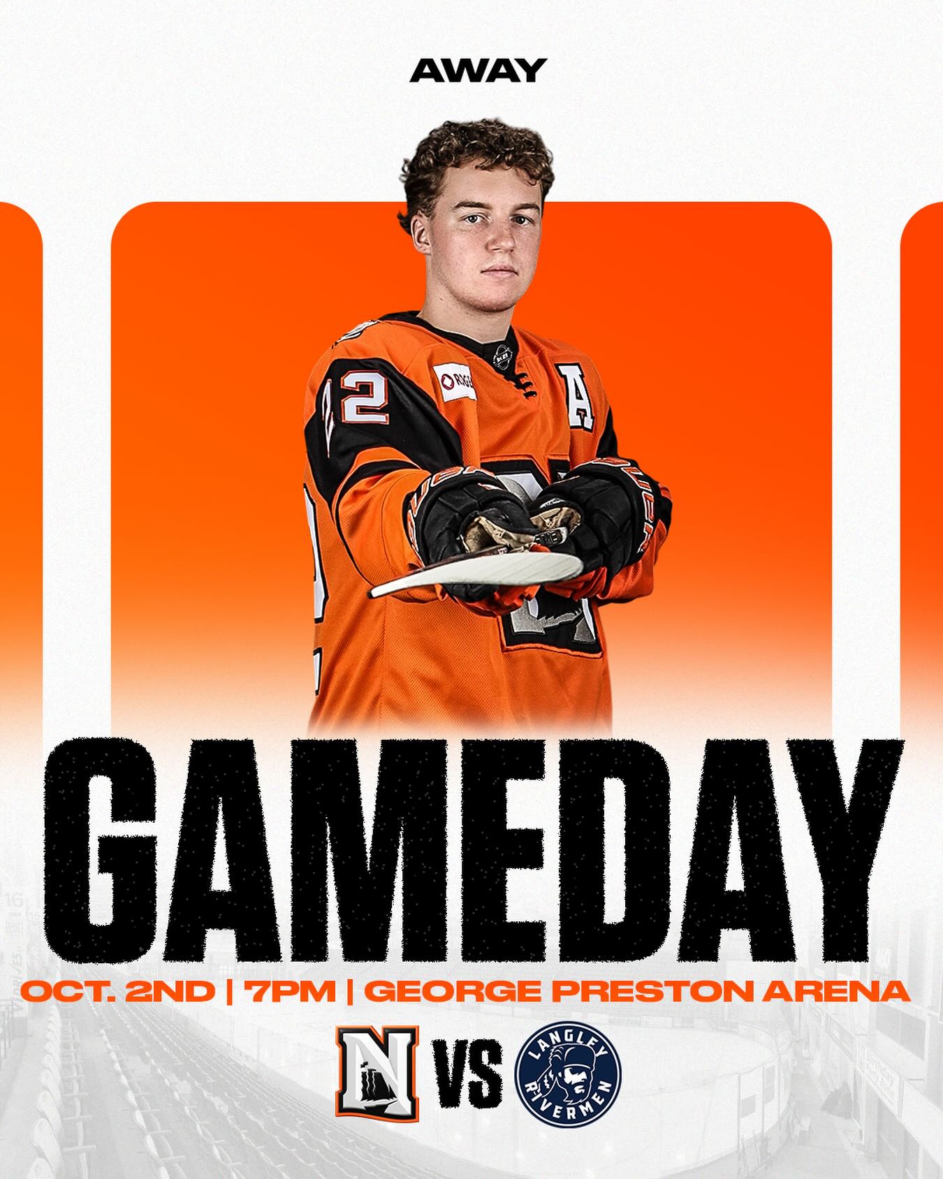 The mainland road trip kicks off tonight in Langley!

🕛 7 PM
📍George Preston Arena
🆚 Langley Riverman

#OurTownOurTide