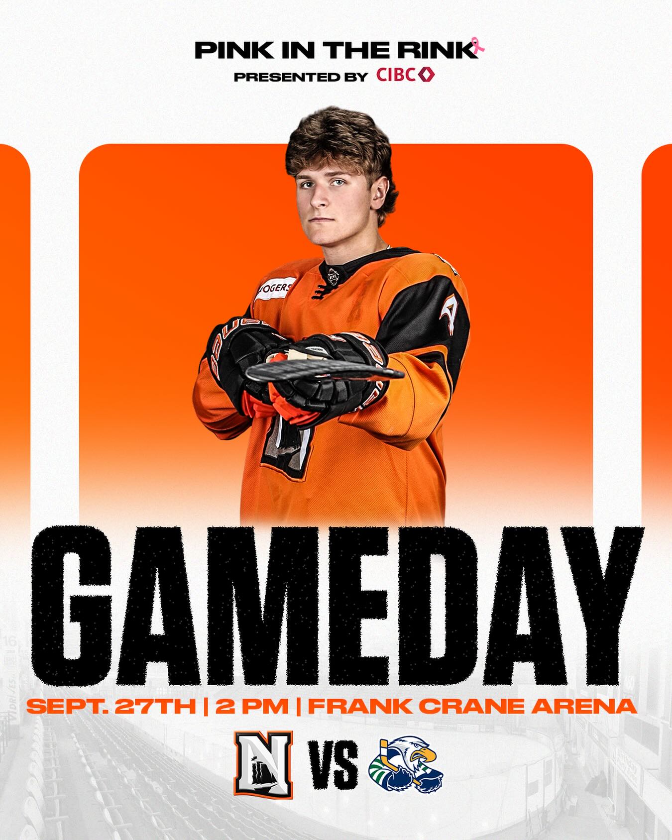 SUNDAY MATINEE. GAMEDAY. 

🕛 2PM
📍Frank Crane Arena
🆚Surrey Eagles 

#OurTownOurTide