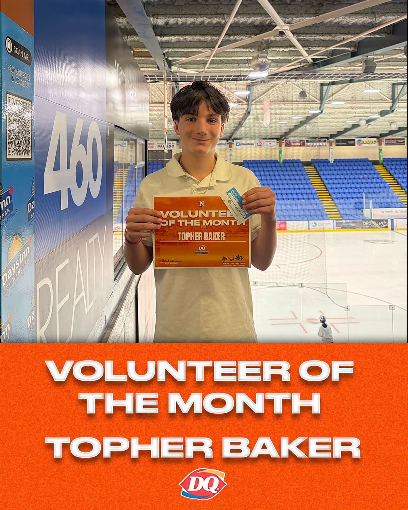 Congratulations to our @dairyqueencountryclub volunteer of the month Topher!

#OurTownOurTide