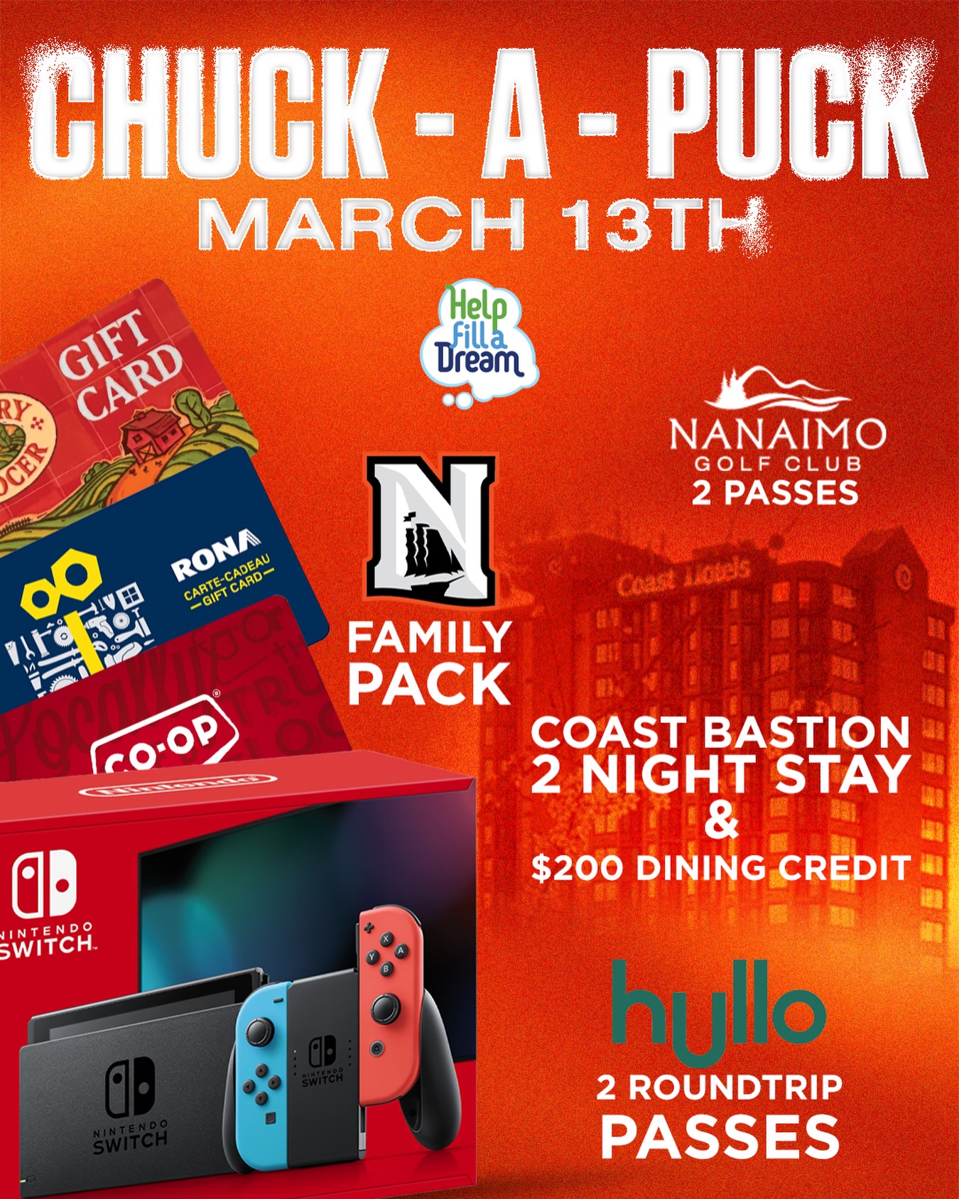 Tomorrow we’ve got some of the best Chuck-A-Puck prizes this season!

Join us for Parents Night for the @help_fill_a_dream Chuck-A-Puck.

#BleedOrange