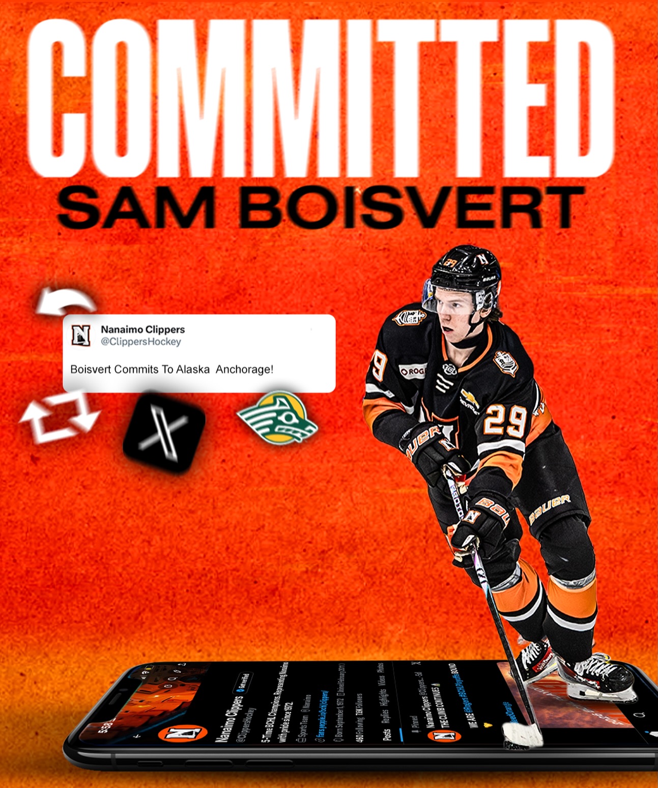 Sam Boisvert Commits To Alaska Anchorage‼️

📰 | https://www.nanaimoclippers.com/clippers-forward-sam-boisvert-commits-to-alaska-anchorage-ncaa-division-i

#BleedOrange