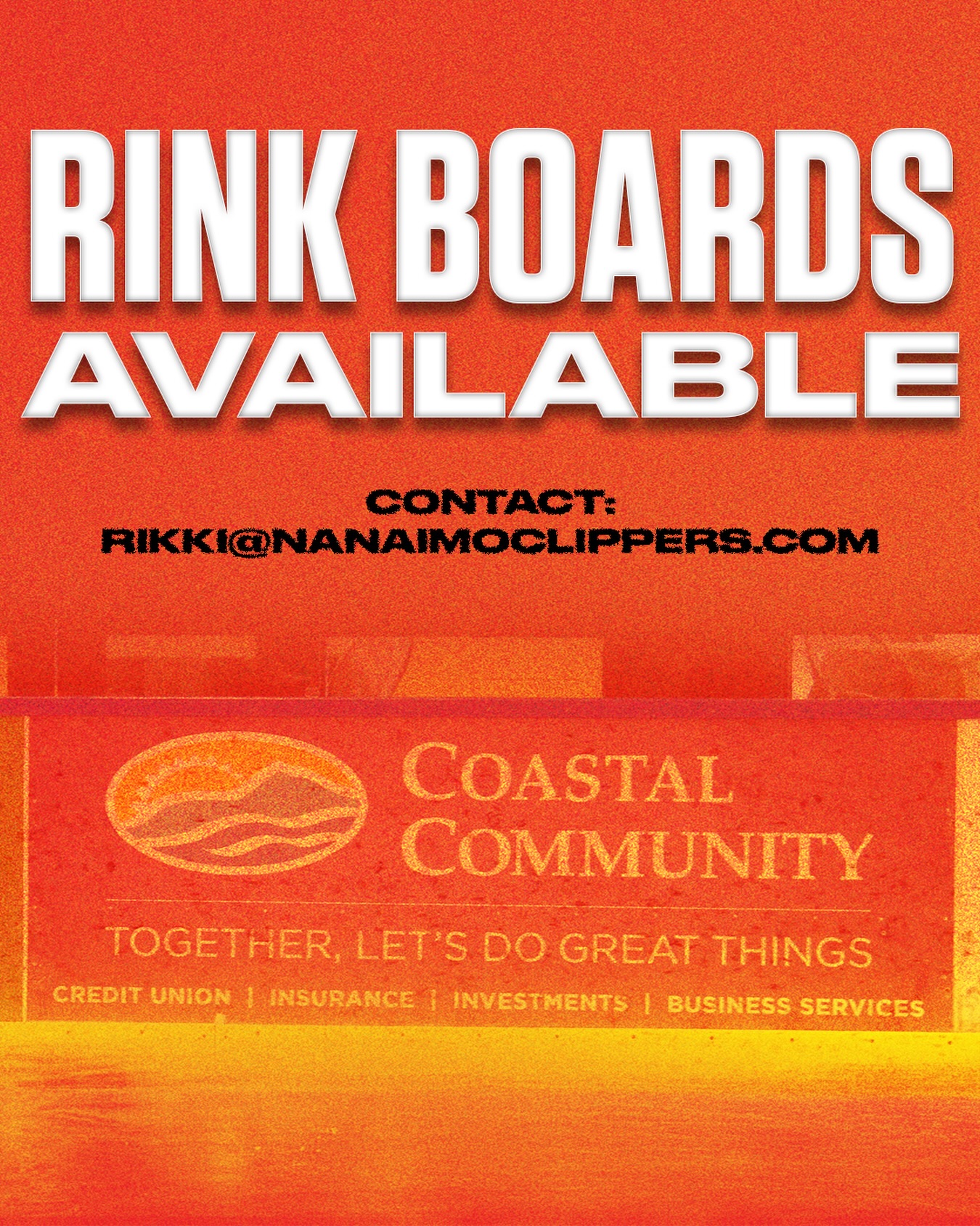 We still have a few rink board spots open for the upcoming season!

Interested?
Contact: rikki@nanaimoclippers.com

#OurTownOurTide