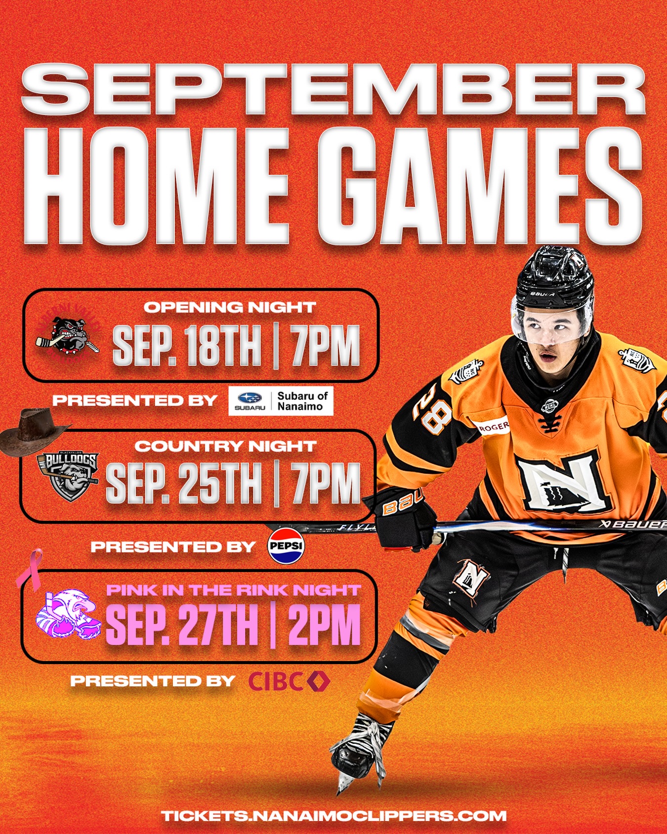 September Hockey At The Frank 🔥

🎟️ | tickets.nanaimoclippers.com

#OurTownOurTide