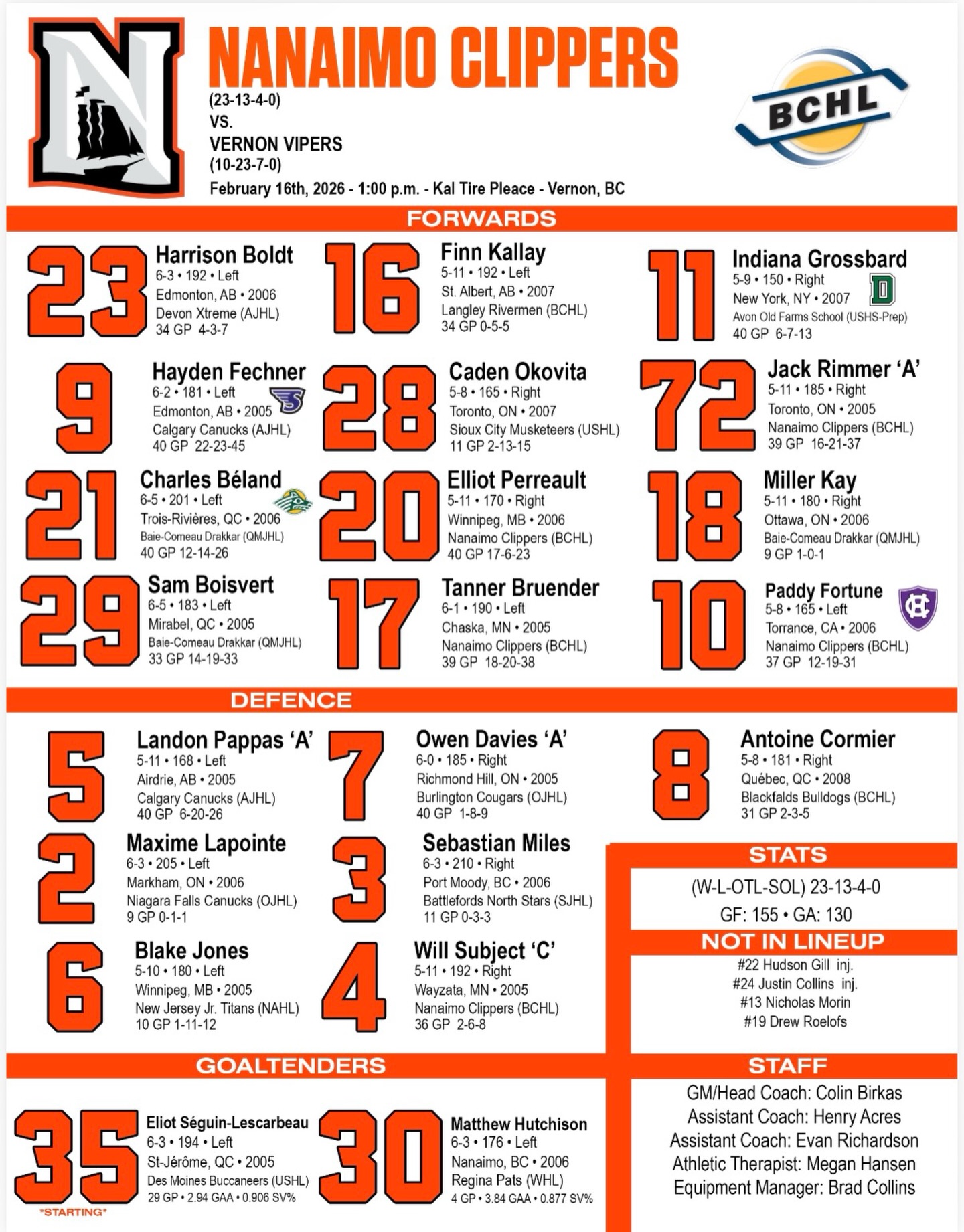 How we lineup for Family Day in Vernon 👊

#BleedOrange
