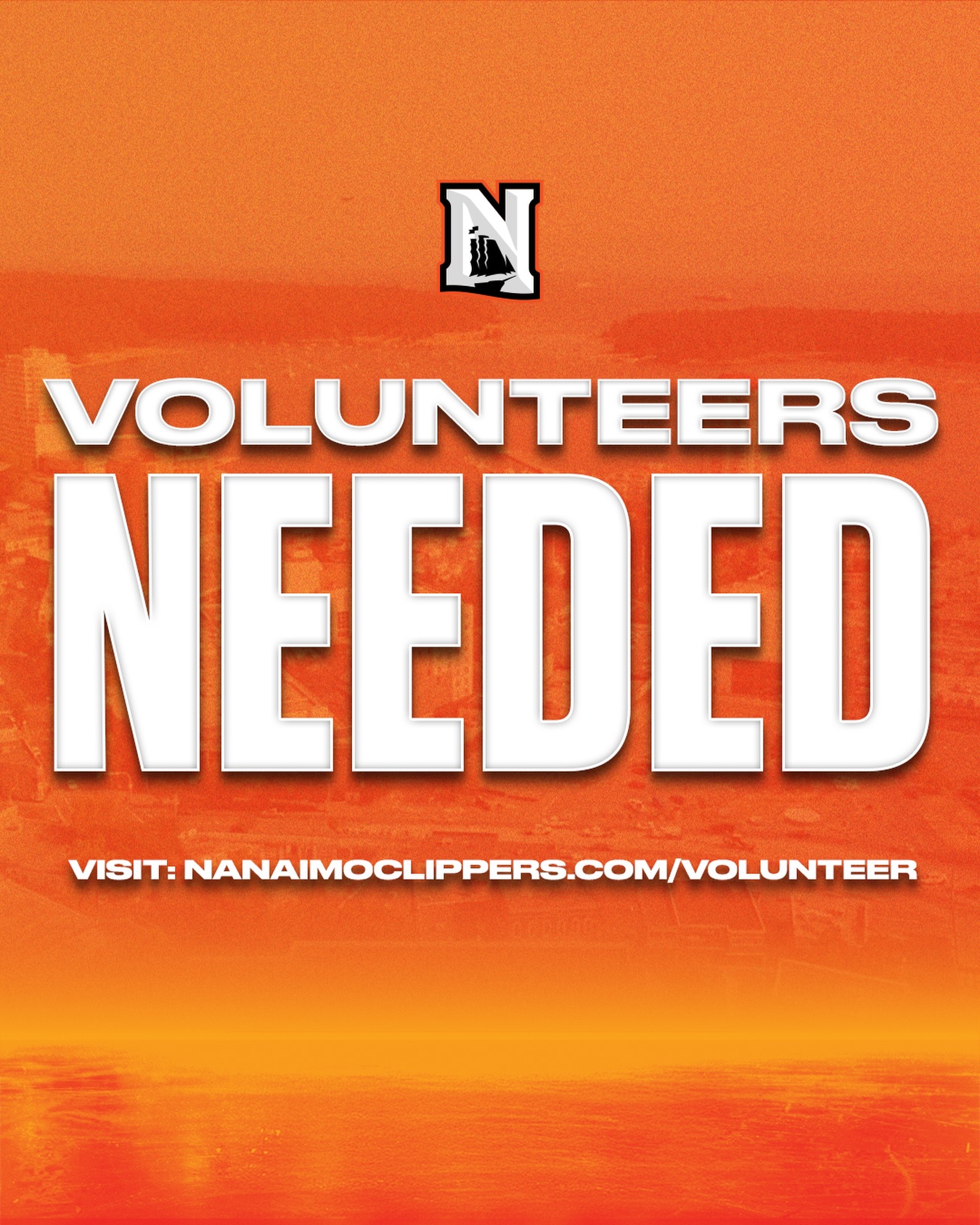 Join our game day volunteer crew!

Interested in volunteering?

Visit: nanaimoclippers.com/volunteer

#OurTownOurTide