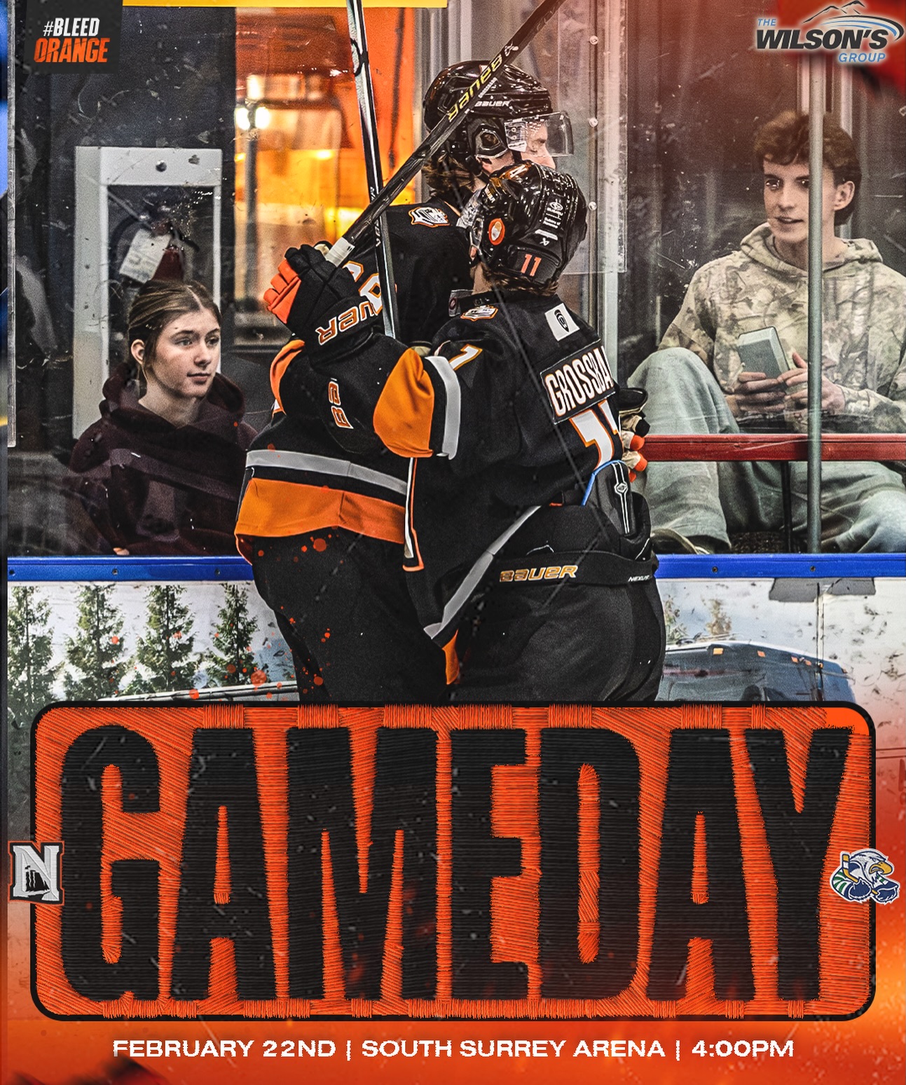 Headed Over The Georgia Strait 🚢

🕛 4:00 PM
📍 South Surrey Arena
🆚 Surrey Eagles 
 
#BleedOrange