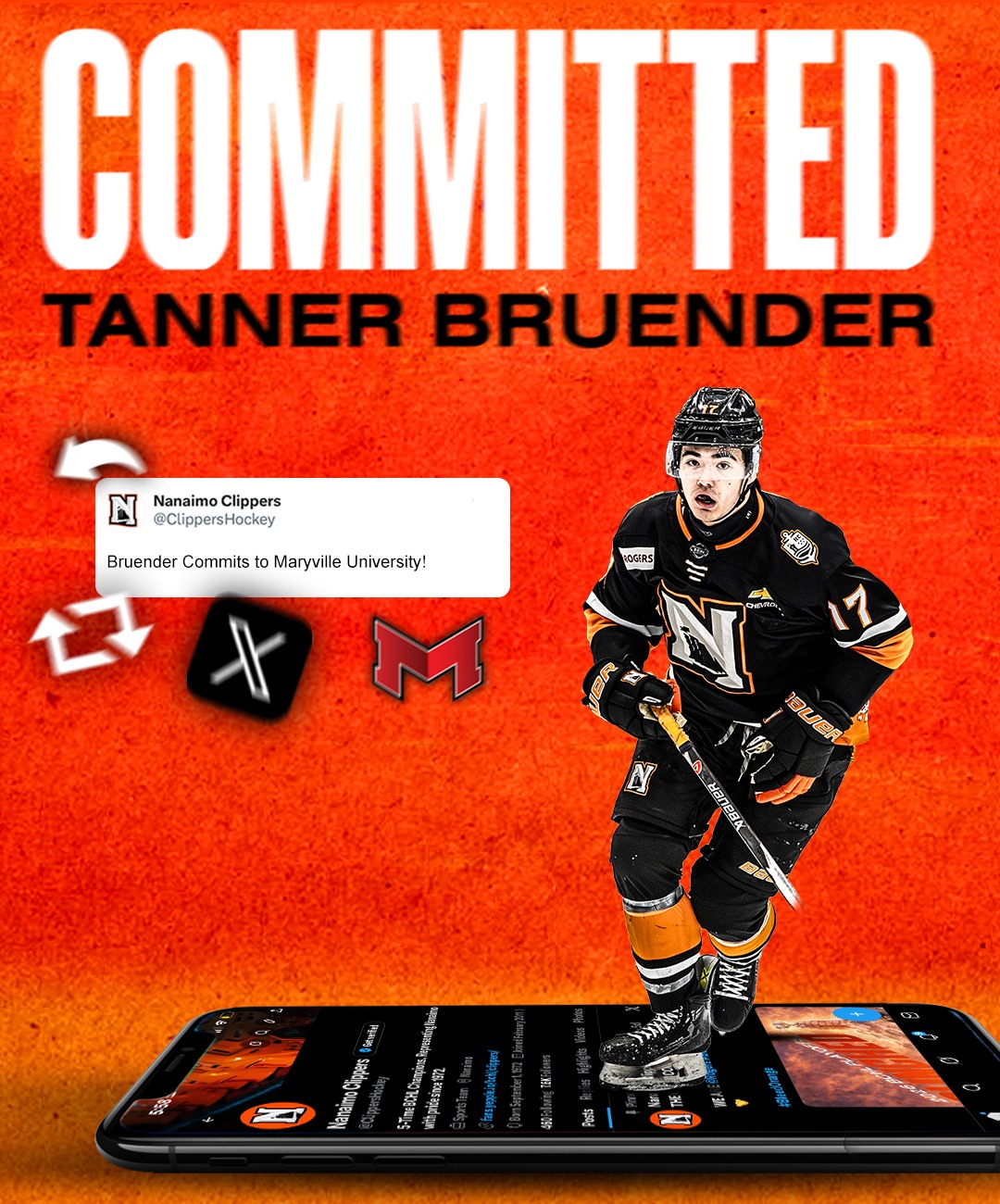 Nanaimo Clippers Forward Tanner Bruender Commits to Maryville University Division I Program!

📰 | https://www.nanaimoclippers.com/bruender-commits-maryville

#BleedOrange