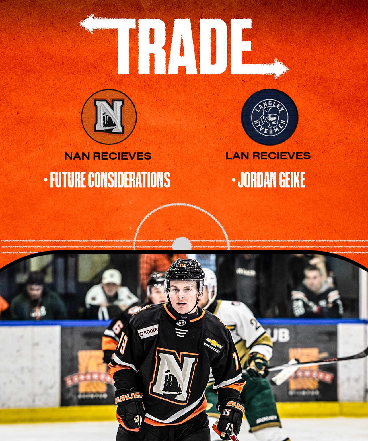 Nanaimo Clippers Trade Jordan Geike to Langley Rivermen‼️

FULL STORY: https://www.nanaimoclippers.com/nanaimo-clippers-trade-jordan-geike-to-langley-rivermen

#BleedOrange